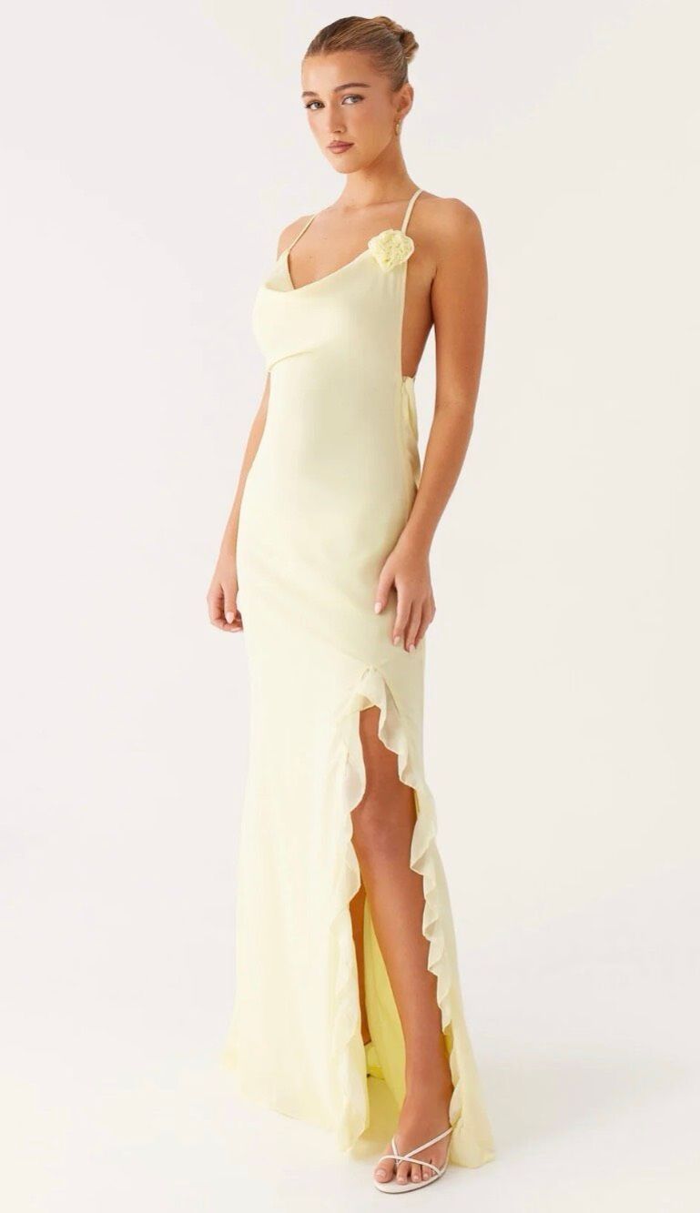 NWT PepperMayo Yellow First Class Maxi Dress Size 4